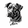 Tatouage Chien Max Collier en Avant Tatouage Chien Max Collier en Avant