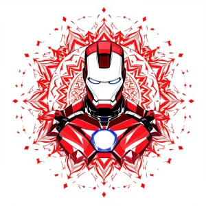 tmpltjbb4s9.webp Tatouage Iron Man Mandala Rouge