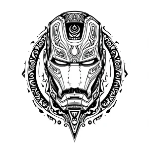 tmpwapdsso6.webp Tatouage Iron Man style Maori