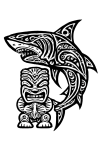 Tatouage Requin Maori Tiki Tatouage Requin Maori Tiki