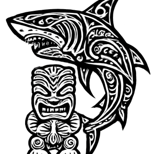Tatouage Requin Maori Tiki Tatouage Requin Maori Tiki