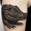Tatouage Crocodile Œil Perçant Réaliste Tatouage Crocodile Œil Perçant Réaliste