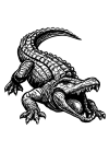 Tatouage Crocodile Réaliste Prêt à Bondir Tatouage Crocodile Réaliste Prêt à Bondir