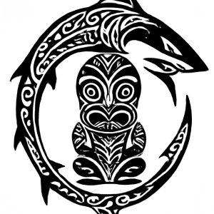 Tatouage Requin Maori Stylisé Tiki Tatouage Requin Maori Stylisé Tiki