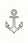 Tatouage ancre minimaliste blanc
