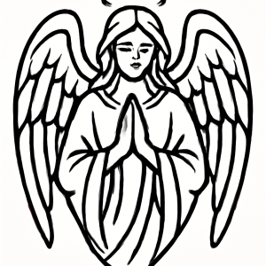 Tatouage Ange Gardien Élégant
