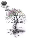 tatouage ephemere arbre balancoire design naturel tatouage ephemere arbre balancoire design naturel