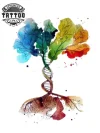 tatouage ARBRE éphémère arbre de vie 4 saisons temporaire