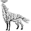 tatouage ephemere arbre loup mystique art corporel temporaire tatouage ephemere arbre loup mystique art corporel temporaire