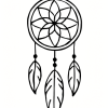 Tatouage attrape-rêve contours fins Tatouage attrape-rêve contours fins