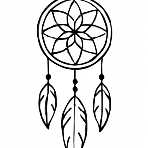 Tatouage attrape-rêve contours fins Tatouage attrape-rêve contours fins