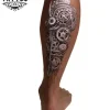 tatouage-ephemere-biomecanique-mollet-design-unique tatouage-ephemere-biomecanique-mollet-design-unique