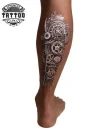 tatouage-ephemere-biomecanique-mollet-design-unique tatouage-ephemere-biomecanique-mollet-design-unique