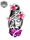 Tatouage Bouddhisme Éphémère Bouddha Fleur de Cerisier Tatouage Bouddhisme Éphémère Bouddha Fleur de Cerisier