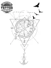 tatouage-ephemere-boussole-cassee-design-unique tatouage-ephemere-boussole-cassee-design-unique