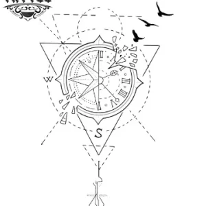 tatouage-ephemere-boussole-cassee-design-unique tatouage-ephemere-boussole-cassee-design-unique