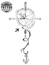 tatouage-ephemere-boussole-avec-carte-decorative tatouage-ephemere-boussole-avec-carte-decorative