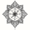 Tatouage Boussole Mandala Intégré Tatouage Boussole Mandala Intégré