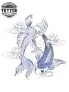 tatouage-fleur-ephemere-lotus-carpe-koi-design-artisanal