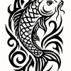 Tatouage Carpe Tribal Élégant tatouage-carpe-tribal-élegant