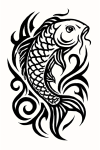 Tatouage Carpe Tribal Élégant tatouage-carpe-tribal-élegant