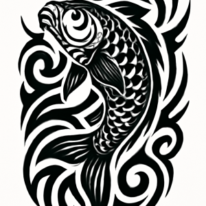 Tatouage Carpe Tribale Majestueuse tatouage-carpe-tribale-majestueuse