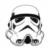 Tatouage Casque Trooper Vintage Noir tatouage-casque-trooper-vintage-noir