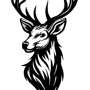 Tatouage Cerf Réaliste Contours Nets Tatouage Cerf Réaliste Contours Nets