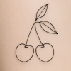 tatouage-cerise-ligne-épurée