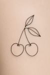 tatouage-cerise-ligne-épurée