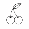 Tatouage cerise minimaliste détaillé Tatouage cerise minimaliste détaillé