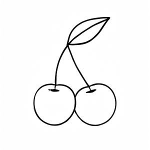 Tatouage cerise minimaliste détaillé Tatouage cerise minimaliste détaillé