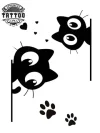 tatouage-ephemere-chat-duo-temporaire-amoureux-felins tatouage-ephemere-chat-duo-temporaire-amoureux-felins