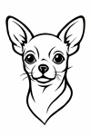 Tatouage Chihuahua en Contours Précis Tatouage Chihuahua en Contours Précis