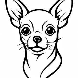 Tatouage Chihuahua en Contours Précis