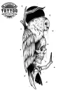 tatouage-ephemere-chouette-tete-de-mort-design-unique tatouage-ephemere-chouette-tete-de-mort-design-unique