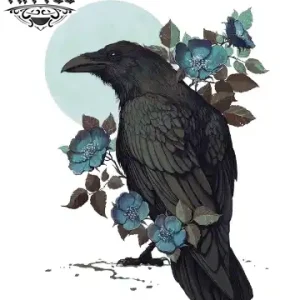 tatouage-corbeau-ephemere-femme-design-unique tatouage-corbeau-ephemere-femme-design-unique