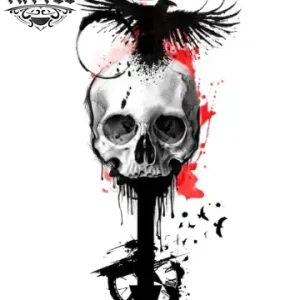 tatouage ephemere corbeau trash polka art corporel tatouage ephemere corbeau trash polka art corporel