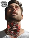 tatouage-cou-ephemere-homme-style-japonais tatouage-cou-ephemere-homme-style-japonais