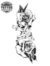 tatouage-croix-rose-design-floral-temporaire tatouage-croix-rose-design-floral-temporaire