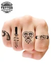 tatouage éphémère doigt motif prison réaliste tatouage éphémère doigt motif prison réaliste