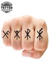 tatouage doigt éphémère viking homme style nordique