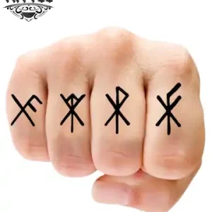 tatouage doigt éphémère viking homme style nordique