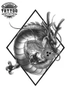 tatouage-dragon-ephemere-noir-blanc-style-dragon-ball