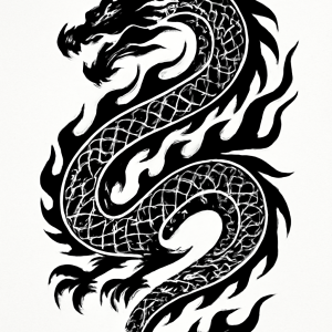 tatouage-dragon-flamboyant-noir