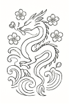 Tatouage Dragon Minimaliste Japonais Tatouage Dragon Minimaliste Japonais