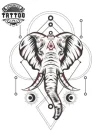 tatouage-ephemere-element-geometrique-elephant-tatouage-elephant tatouage-ephemere-element-geometrique-elephant-tatouage-elephant