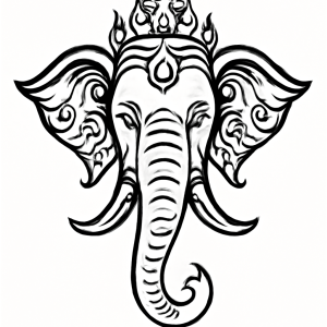 Tatouage Éléphant Thaï Majestueux