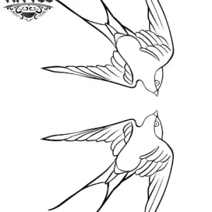 tatouage-ephemere-hirondelle-double-motif-temporaire-elegant tatouage-ephemere-hirondelle-double-motif-temporaire-elegant
