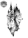 tatouage-loup-ephemere-duo-design-sauvage-mystique tatouage-loup-ephemere-duo-design-sauvage-mystique